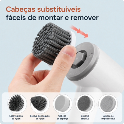 Escova Elétrica de Limpeza Multifuncional