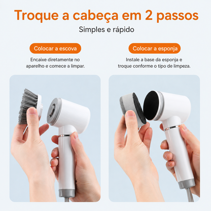 Escova Elétrica de Limpeza Multifuncional